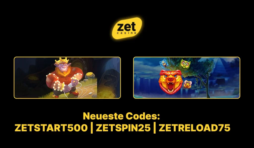 Verfügbare Bonus Codes bei Zet Casino