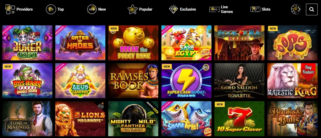 Zet Casino Spiele Sammlung