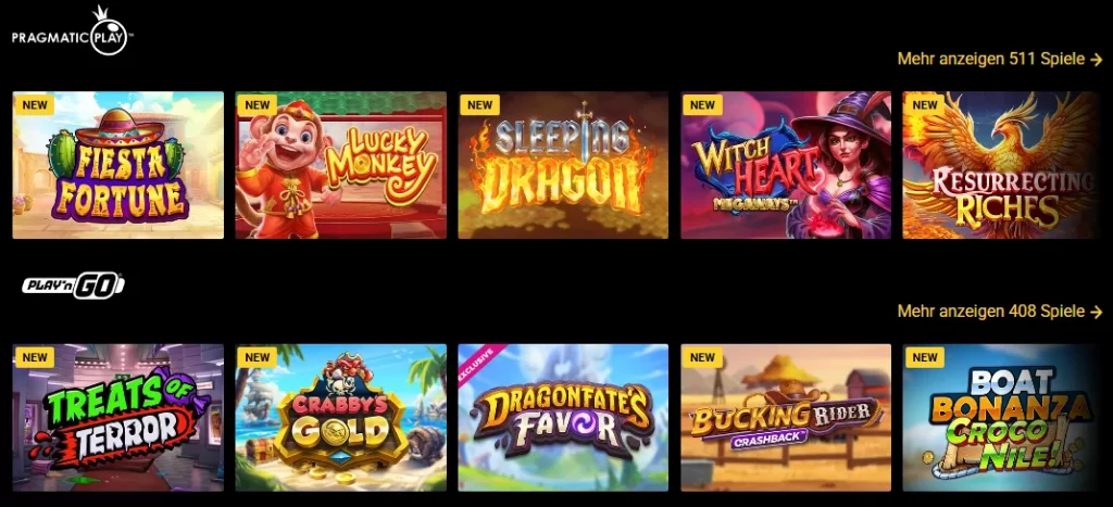 Zet Casino Spiele mit Anbietern