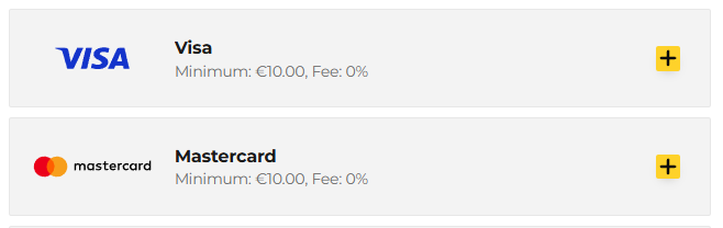 Kreditkarten Einzahlungsmethoden